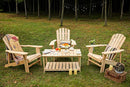 Deluxe 4 Piece Wooden Adirondack Conversation Set for Elegant Outdoor Living