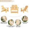 Deluxe 4 Piece Wooden Adirondack Conversation Set for Elegant Outdoor Living