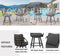 Elegant 2 Piece Outdoor Swivel Bar Height Chairs with Wicker Detailing and Cushions