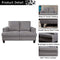 Festival Depot 1 Piece Indoor Modern Fabric Furniture Accent Arm Sofa Loveseat for Living Room Bedroom with Thick Cushion and Deep Seat, 52.7" x 31.5" x 35"