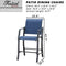 Festival Depot Patio Outdoor Bar Stool Height Dining Chair with High Textilene Backs Metal Frame Furniture for Pub Counter Deck Pool Garden Yar (Blue)