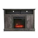 Festival Depot 43" Wide TV Stand with Electric Fireplace Console for TVs up to 55" for Living Room (43inch Dark Grey)
