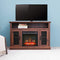 Festival Depot 43" Wide TV Stand with Electric Fireplace Console for TVs up to 55",for Living Room (43inch Espresso)