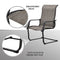 Festival Depot Outdoor Dining Chairs Set of Patio Armchairs with Textilene Fabric and High Back All Weather Metal Furniture for Backyard Deck Garden