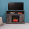 Festival Depot 43" Wide TV Stand with Electric Fireplace Console for TVs up to 55" for Living Room (43inch Dark Grey)
