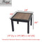 Festival Depot Metal Outdoor Furniture Side End Coffee Table Patio Bistro Square Dining Table Top with Steel Legs Black