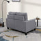 Festival Depot 1 Piece Indoor Modern Fabric Furniture Accent Arm Sofa Loveseat for Living Room Bedroom with Thick Cushion and Deep Seat, 52.7" x 31.5" x 35"