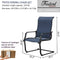 Festival Depot Outdoor Dining Chairs Set of Patio Armchairs with Textilene Fabric and High Back All Weather Metal Furniture for Backyard Deck Garden