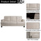 Festival Depot 1 Piece Indoor Modern Fabric Furniture Rivet Edge Armrest 3-Seat Sofa Couch for Living Room Bedroom with Comfortable Seat, 74.8" x 31.5" x 30.7"