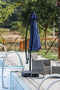 Festival Depot Outdoor Patio Umbrella Offset Cantilever Hanging Sun Umbrella with Hand Crank and Water Base/Stand for Pool Porch Deck Market Lawn