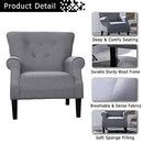 Festival Depot 2 Piece Indoor Modern Fabric Furniture Accent Arm Chair Single Sofa for Living Room Bedroom with Comfortable Seat,31.1" x 31.1" x 36.8"