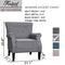 Festival Depot 2 Piece Indoor Modern Fabric Furniture Accent Arm Chair Single Sofa for Living Room Bedroom with Comfortable Seat,31.1" x 31.1" x 36.8"