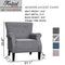 Festival Depot 1 Piece Indoor Modern Fabric Furniture Accent Arm Chair Single Sofa for Living Room Bedroom with Comfortable Seat