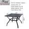 Festival Depot 37  Patio Dining Table with 1.61" Umbrella Hole Square Metal Table Outdoor Furniture for Deck Poolside Garden (Black)