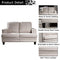 Festival Depot 1 Piece Indoor Modern Fabric Furniture Accent Arm Sofa Loveseat for Living Room Bedroom with Thick Cushion and Deep Seat, 52.7" x 31.5" x 35"
