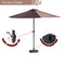 Festival Depot 9Ft Round Patio Umbrella Outdoor Market Table Umbrella with Hand Crank Open System Without Base or Stand for Deck Porch Pool Balcony