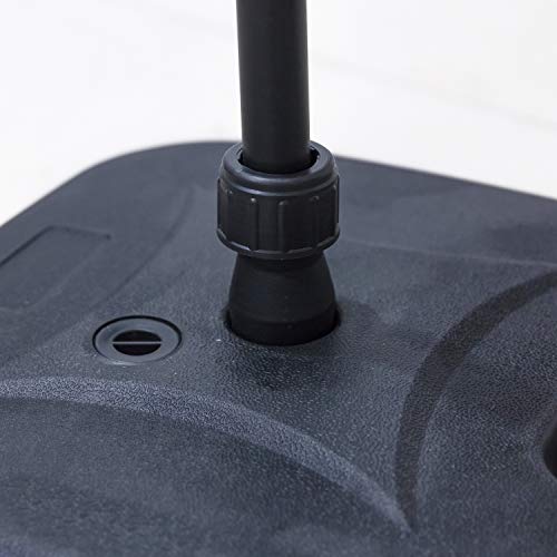 Festival Depot 9Ft Round Patio Umbrella Outdoor Market Table Umbrella with Hand Crank Open System Without Base or Stand for Deck Porch Pool Balcony