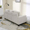 Festival Depot 1 Piece Indoor Modern Fabric Furniture Rivet Edge Armrest 3-Seat Sofa Couch for Living Room Bedroom with Comfortable Seat, 74.8" x 31.5" x 30.7"
