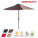 Festival Depot 9Ft Round Patio Umbrella Outdoor Market Table Umbrella with Hand Crank Open System Without Base or Stand for Deck Porch Pool Balcony