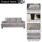 Festival Depot 1 Piece Indoor Modern Fabric Furniture Rivet Edge Armrest 3-Seat Sofa Couch for Living Room Bedroom with Comfortable Seat, 74.8" x 31.5" x 30.7"