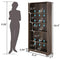 Festival Depot 5-Tier Bookcase Storage Organizer Cabinet Unit 66.3 Inches Height Decor Furniture Bookshelf with Adjustable Shelves Display Rack for Office Living Room