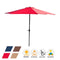 Festival Depot 9Ft Round Patio Umbrella Outdoor Market Table Umbrella with Hand Crank Open System Without Base or Stand for Deck Porch Pool Balcony