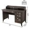 Festival Depot 53" Home Office Desk Writing Computer Desk Vintage Wood Style Laptop Table with Hutch and Sliding Track Drawers for Study Bedroom Workstation