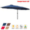 Festival Depot 14.7 ft Patio Outdoor Double-Sided Umbrella Large Twin Market Ventilation Aluminum Crank for Porch, Deck, Backyard and Pool