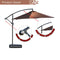 Festival Depot Outdoor Patio Umbrella Offset Cantilever Hanging Sun Umbrella with Hand Crank and Water Base/Stand for Pool Porch Deck Market Lawn