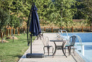 Festival Depot Outdoor Patio Umbrella Offset Cantilever Hanging Sun Umbrella with Hand Crank and Water Base/Stand for Pool Porch Deck Market Lawn