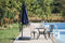 Festival Depot Outdoor Patio Umbrella Offset Cantilever Hanging Sun Umbrella with Hand Crank and Water Base/Stand for Pool Porch Deck Market Lawn