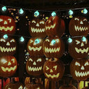 4 Set Halloween String Light-30 LED 10Ft Purple Bat-20 LED 10Ft Pumpkin Lights-20 LED Skeletons Lights-20 LED 10 Ft Eyeball Lights