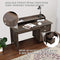 Festival Depot 53" Home Office Desk Writing Computer Desk Vintage Wood Style Laptop Table with Hutch and Sliding Track Drawers for Study Bedroom Workstation