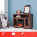 Festival Depot 43" Wide TV Stand with Electric Fireplace Console for TVs up to 55",for Living Room (43inch Espresso)