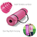 LOKATSE HOME Yoga Mat Thick,Non Slip Men Women Exercise Mat for Home Floor Gym of Workout with Carry Strap 72x24.4x2/5Inches