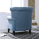 Festival Depot 1 Piece Indoor Modern Fabric Furniture Accent Arm Chair Single Sofa for Living Room Bedroom with Hand-Crafted Button Tufting Details and Thick Cushions,29.3" x 28.7" x 39.6"