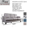 Festival Depot 1 Piece Indoor Modern Fabric Furniture Rivet Edge Armrest 3-Seat Sofa Couch for Living Room Bedroom with Comfortable Seat, 74.8" x 31.5" x 30.7"