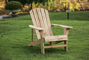 3 Piece Rustic Natural Finish Wooden Adirondack Chair for Outdoor Seating Comfort