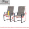 Festival Depot Outdoor Dining Chairs Set of Patio Armchairs with Textilene Fabric and High Back All Weather Metal Furniture for Backyard Deck Garden