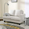 Festival Depot 1 Piece Indoor Modern Fabric Furniture Accent Arm Sofa Loveseat for Living Room Bedroom with Thick Cushion and Deep Seat, 52.7" x 31.5" x 35"