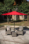 Festival Depot 9Ft Round Patio Umbrella Outdoor Market Table Umbrella with Hand Crank Open System Without Base or Stand for Deck Porch Pool Balcony