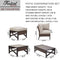 Festival Depot 4 Pieces Patio Furniture Set All-Weather Rattan Wicker Metal Frame Sofa Chair Outdoor Conversation Set Sectional Corner Couch with Cushions and Coffee Table for Deck Poolside
