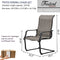 Festival Depot Outdoor Dining Chairs Set of Patio Armchairs with Textilene Fabric and High Back All Weather Metal Furniture for Backyard Deck Garden