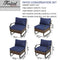 Festival Depot 10 Pcs Patio Conversation Sets Outdoor Furniture Sectional Corner Sofa with All-Weather PE Rattan Wicker Chair Loveseat, Coffee Table and Thick Soft Removable Couch Cushions (Blue)