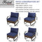 Festival Depot 8 Pcs Patio Conversation Sets Outdoor Furniture Sectional Sofa with All-Weather PE Rattan Wicker Chair Loveseat Coffee Table and Thick Soft Removable Couch Cushions(Blue)