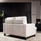 Festival Depot 1 Piece Indoor Modern Fabric Furniture Accent Arm Sofa Loveseat for Living Room Bedroom with Thick Cushion and Deep Seat, 52.7" x 31.5" x 35"
