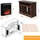 Festival Depot 43" Wide TV Stand with Electric Fireplace Console for TVs up to 55",for Living Room (43inch Espresso)