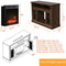 Festival Depot 43" Wide TV Stand with Electric Fireplace Console for TVs up to 55",for Living Room (43inch Espresso)