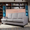 Festival Depot 1 Piece Indoor Modern Fabric Furniture Rivet Edge Armrest 3-Seat Sofa Couch for Living Room Bedroom with Comfortable Seat, 74.8" x 31.5" x 30.7"