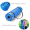 LOKATSE HOME Yoga Mat Thick,Non Slip Men Women Exercise Mat for Home Floor Gym of Workout with Carry Strip 72x24.4x2/5Inches (Blue)